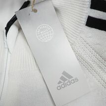 R203 新品 定価1.7万 アディダス ゴルフ 裏地付き ニットジャケット ブルゾン (サイズ:XL) adidas GOLF スリーストライプス ゴルフウェア_画像10