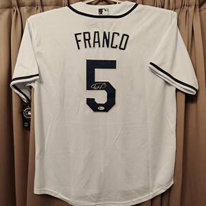 WANDER FRANCO サイン入り TAMPA BAY RAYS ジャージー *BECKETT COA