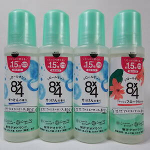 8×4 [eito four ] roll on soap & floral. fragrance 1.5 times extra-large size 68ml 4 pcs set * deodorant .