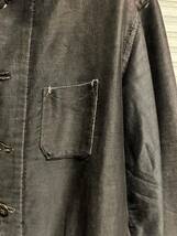 超希少 博物館級 French　Moleskine　Jacket ブラックモールスキン　1900年代初頭　スペシャルヴィンテージ　VINTAGE 1900s コレクター_画像5