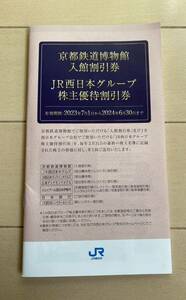 JR西日本グループ株主優待割引券　京都鉄道博物館入館割引券　2024年6月30日まで