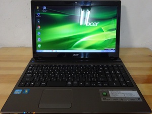 エイサー ノート PC Aspire 5750-A54C/K/Core i5-2430M 2.4GHz/4GB/500GB/中古特価良品