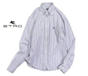 エトロ ETRO 爽やか ストライプ コットン シャツ 44