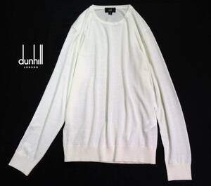 ダンヒル dunhill LONDON ウール100％ ワンポイント刺繍 ニットプルオーバー S