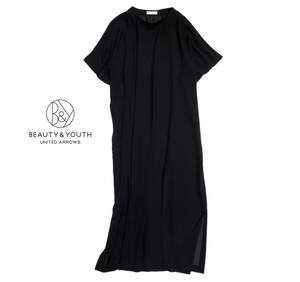 BEAUTY&YOUTH ビューティーアンドユース ユナイテッドアローズ ロングシアー シフォンドルマンスリーブワンピース レイヤードコーデ 