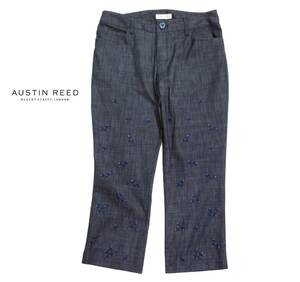 AUSTIN REED オースチンリード ビーズ装飾付き刺繍入り パンツ 38