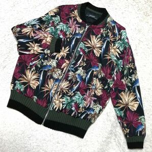 ★ZARA ザラ★ルーズワイド 総柄 ジップジャケット 人気マルチカラー 良品 ブルゾン