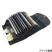 No.119 財布 小銭入れ カード 本革 レザー じゃばら 蛇腹 ウォレット コンパクト カードケース_画像6