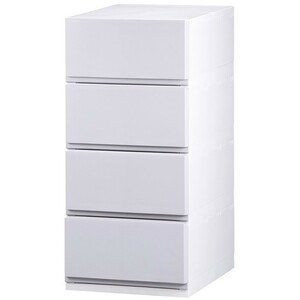  clothes case storage case plastic drawer chest 4 step pushed inserting . change closet stylish lips 354( light gray )