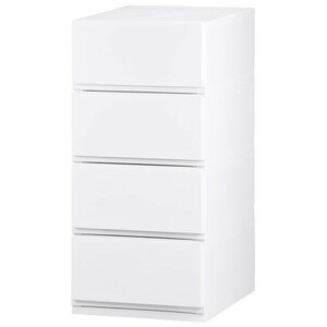  clothes case storage case plastic drawer chest 4 step pushed inserting . change closet stylish lips 354( all white )