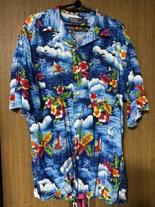  Vintage * Ralph Lauren * гавайская рубашка * Polo by Ralph Lauren*L* Acty 21*CALDWELL* рубашка-поло * Vintage * искусственный шелк 