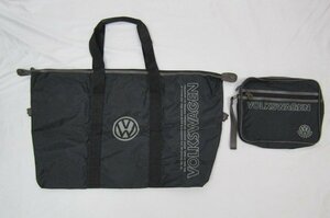 y4459 未使用保管品　Volkswagen　ノベルティバッグ2点セット　ボストン/セカンド　ブラウン×ブラック　フォルクスワーゲン