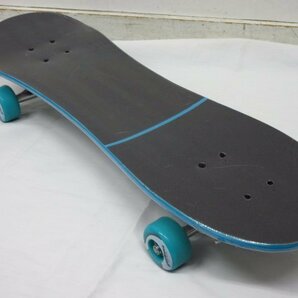 m4529 未使用保管品 SPOON RIDER スケボー スケートボード SURF×SKATE 82INCH 60mm-78A 黒×水色 全長約71cmの画像1