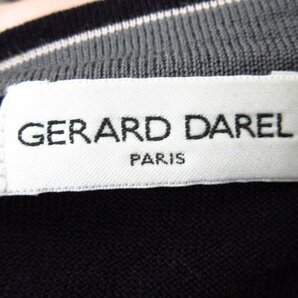 t1530 美品 ジェラールダレル ニット セーター トップス 毛100% ウール サイズL ブラック ボーダー リボン GERARD DAREL の画像5