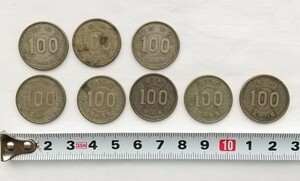 古銭 旧貨 昭和34年～昭和40年 稲穂 100円 銀貨 硬貨 コレクター まとめて 8枚