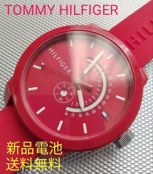 ■TOMMY HILFIGER　時計　稼働品　Red Sport【電池新品】【送料無料】