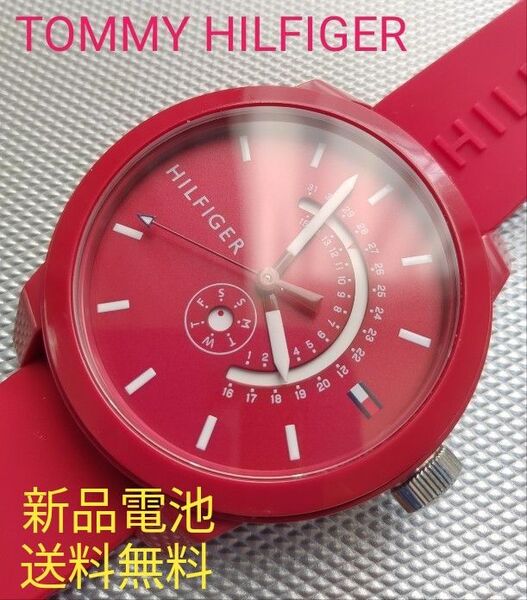 ■TOMMY HILFIGER 時計 稼働品 Red Sport【送料無料】y2k