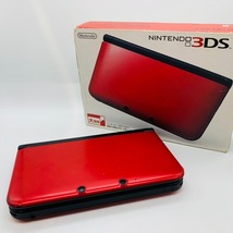 任天堂 3DSLL utl-001 3DS レッド 箱付き 充電器不足 タッチペン互換品 ニンテンドウ 本体 ゲーム機 DS 動作確認済 タッチOK 箱 1円 14362_画像1