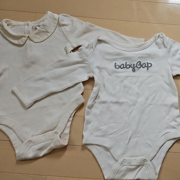 即日発送可 babyGAP 長袖ロンパース 2枚セット 70サイズ