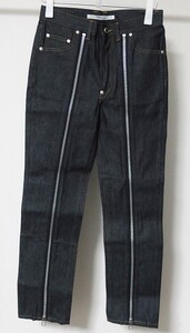 24SS JOHN LAWRENCE SULLIVAN ジョンローレンスサリバン JLS-02-19 Rigid denim zipped pants リジッド デニム ジップ パンツ 44 INDIGO