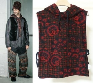 18AW Engineered Garments エンジニアードガーメンツ Hooded Interliner Floral Knit フーデッド インターライナー