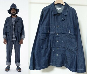 21SS Engineered Garments エンジニアードガーメンツ M43/2 Shirt Jacket 8oz Cone Denim ミリタリー シャツ ジャケット M デニム