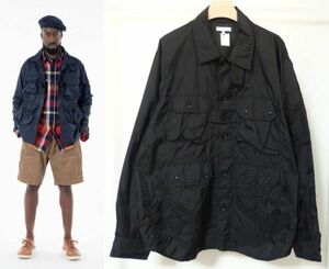 21SS Engineered Garments エンジニアードガーメンツ Explorer Shirt Jacket Nylon Micro Ripstop エクスプローラー シャツ ジャケットM 黒