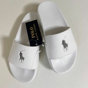 【新品Sale★15,400円→9,500円 】POLO Ralph LAUREN★ポロラルフローレン レディース サンダル カジュアルシューズ ホワイト 22.5～23cm