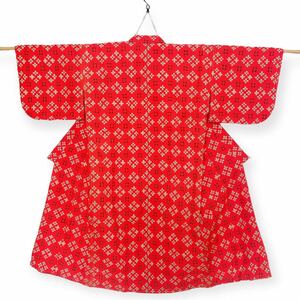[ Rene -toru] ребенок хлопок ввод кимоно длинный. ... длина . передний кимоно общий рисунок темно-синий цвет японский костюм ткань мир ткань кимоно переделка плечо длина 107 длина рукава 54* включение в покупку возможно * 3111