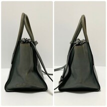 1円 プラダ ◆美品◆ PRADA 2way トートバッグ ショルダーバッグ ハンドバッグ カーフレザー GLACE CALF 三角ロゴ ガレリア グレー A4_画像7