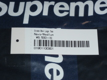 Supreme 2020fw Cross Box Logo Tee Navy Medium シュプリーム クロス ボックス ロゴ Tシャツ ネイビー 紺 Mサイズ 国内正規品_画像3