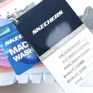 【訳あり未使用】SKECHERS GRACEFUL 2.0 履き心地◎ 超軽量 カジュアルスリッポンスニーカー 左24.5cm 右23cm グレー/ライトピンク【1233】の画像7