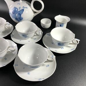 1000円〜■★Meissen★マイセン 青い花 ブルーフラワー C&S ティーポット シュガーポット 28613 大量 まとめ★okoy2586468-245★r30253の画像3