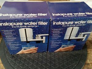 さy2748◆ピアステック インスタピュア F-3 家庭用浄水器 テレダイン ウォーターピック instapure water filter 2個セット 新品