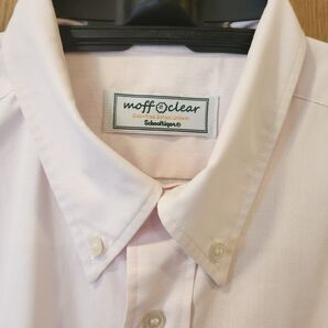 【美品】高校ボタンダウンシャツ 長袖薄いピンク胸ポケット185A