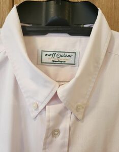 【美品】高校ボタンダウンシャツ 長袖薄いピンク胸ポケット180A