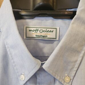【美品】高校ボタンダウンシャツ 半袖薄いブルー胸ポケット180A