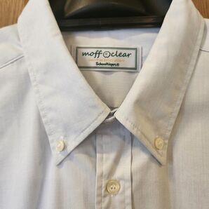 【美品】高校ボタンダウンシャツ 半袖薄いグリーン胸ポケット180A