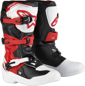 US 03 (23cm) ALPINESTARS アルパインスターズ 子供用 TECH 3S ブーツ ホワイト/ブラック/ブライトレッド SZ 3