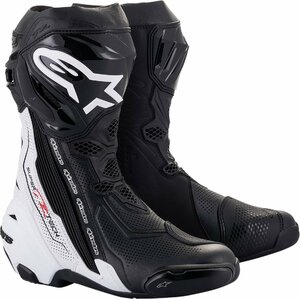 US 9 / EU 43 - ブラック/ホワイト - ALPINESTARS アルパインスターズ Supertech V ブーツ