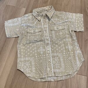 【新品未使用】コムサフィユ バンダナ柄ローン シャツ 95cm ~ 105cm