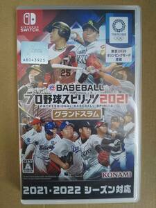  eBASEBALL プロ野球スピリッツ2021 グランドスラム　Switch　説明書　完備