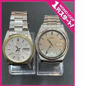 【6AT明03053E】★1円スタート★腕時計★wristwatch★SEIKO★セイコー★SEIKO5★7S26-3760★7009-3110★自動巻き★2本セット★動作品