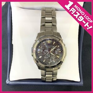 【6YI香03021D】1円スタート★動作品★CASIO★OCEANUS★OCW-S1000★電波ソーラー★タフソーラー★マルチバンド★中古品★箱付き