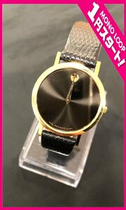 【5MT各03012F】★1円スタート★MOVADO★モバード★ミュージアムウォッチ★ネイビークオーツ★スイス★純正ベルト★腕時計★不動