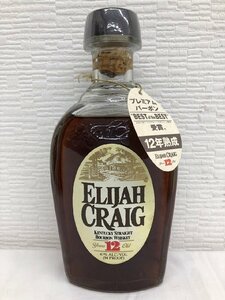 【6x酒03025F】★1円スタート★古酒・未開栓★1本★ELIJAH CRAIG★エライジャ クレイグ★12年★バーボン★ウィスキー★現状品