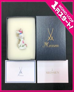 【6AH蒲03009B】1円スタート★MEISSEN★マイセン★干支★干支シリーズ★犬★オブジェ★磁器★置物★ドイツ★箱あり★新古品★