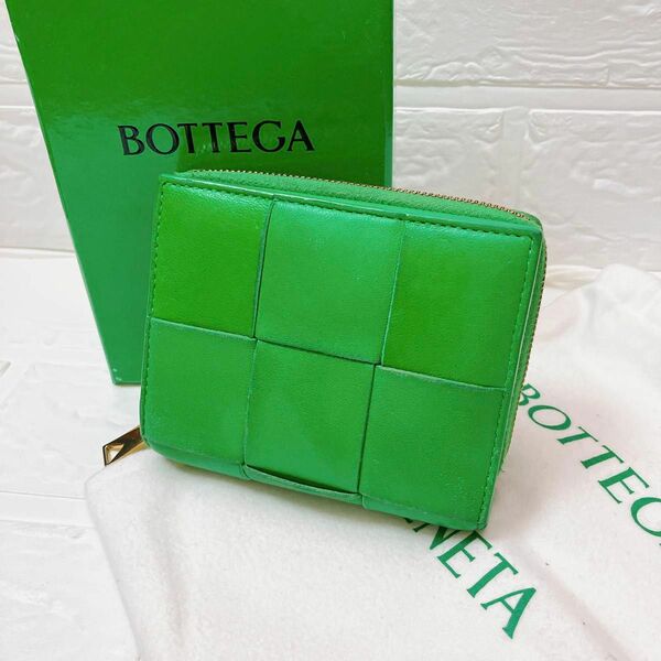 ボッテガ BOTTEGA カセット ラウンド 折り財布 レザー メンズ SB39 ウォレット イントレチャート レディース