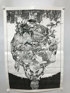 V484 ◆AKIRA 大友克洋 原画展 メインビジュアルポスター 　B1サイズ ポスター 傷み大 画像要確認