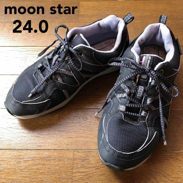 【moon star】ムーンスター　レディース　ウォータープルーフ　スニーカー　　靴紐タイプ